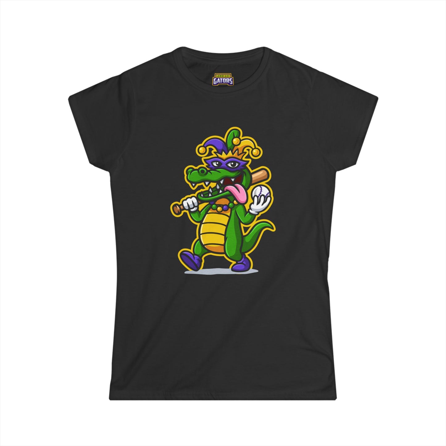 Vertical Gumbeaux Gator Women's Softstyle Tee