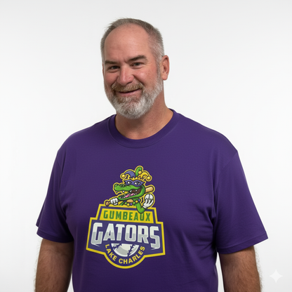 Purple Gildan Softstyle Full Logo T-Shirt