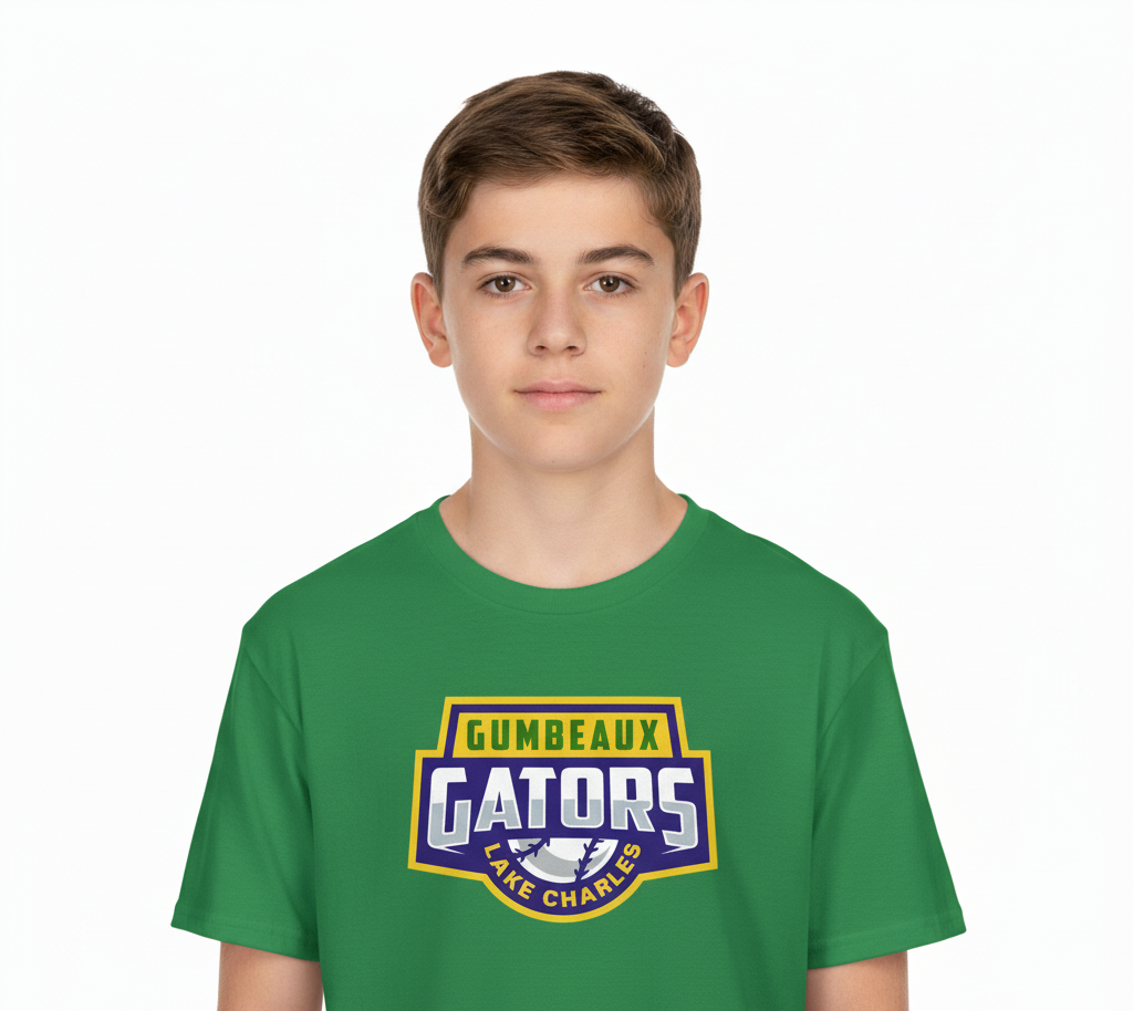 Youth Green Wordmark Logo Tri-Blend T-Shirt
