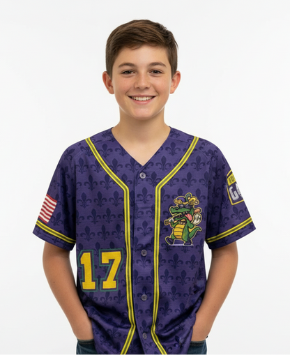 Youth Branded South Purple Gumbeaux Gators Replica Jersey